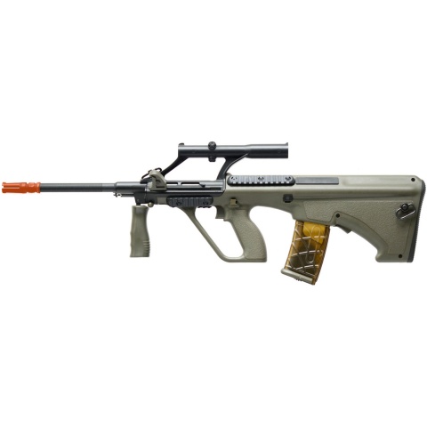 Army Armament Polymer AUG AEG Airsoft Rifle with Scope (Color: OD Green)