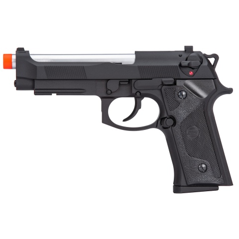ASG M9A1 Heavyweight Airsoft Gas Blowback Pistol (Black w/ Silver Barrel)