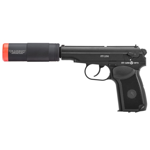 ICS BLE PM2 Makarov Airsoft Pistol w/ Suppressor (Black)
