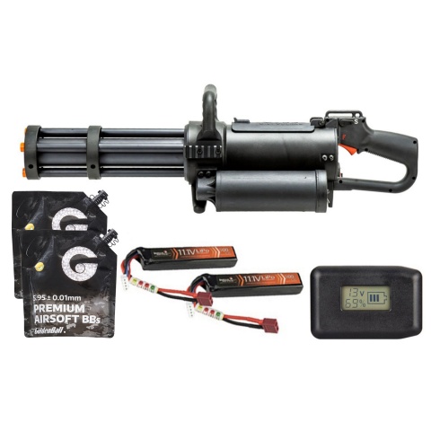 Classic Army M133 Mini Vulcan Aeg Minigun - Battery/Charger Combo - (Black)