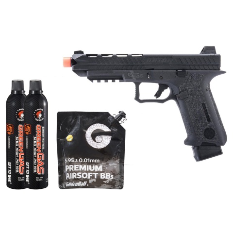 Poseidon Orion Performance Series GBB Pistol No.3 - (Black) Green Gas Combo