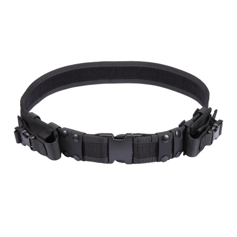 Code 11 Tactical Battle Belt w/ Pistol Magazine Pouches (Color: Black)