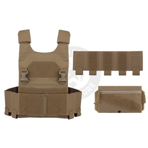 Lightweight Tactical Plate Carrier Set - (Tan)