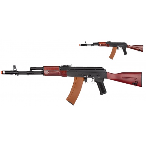 Double Bell AK74N AEG Airsoft Rifle - BLACK / WOOD