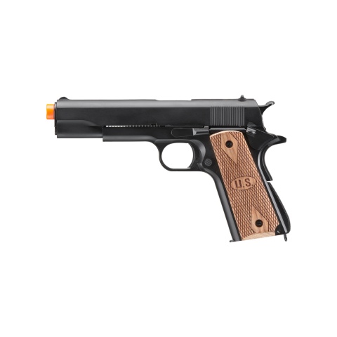 Double Bell M1911 Green Gas Blowback Airsoft Pistol w/ Wood Grip (Color: Black)