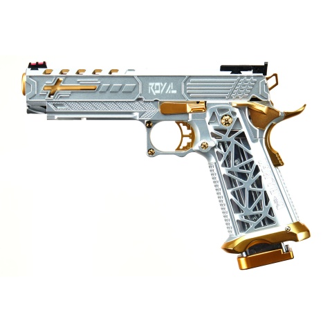 Custom Royal - 5.1 Hi-Capa Gas Blowback Pistol - (Silver/Gold)