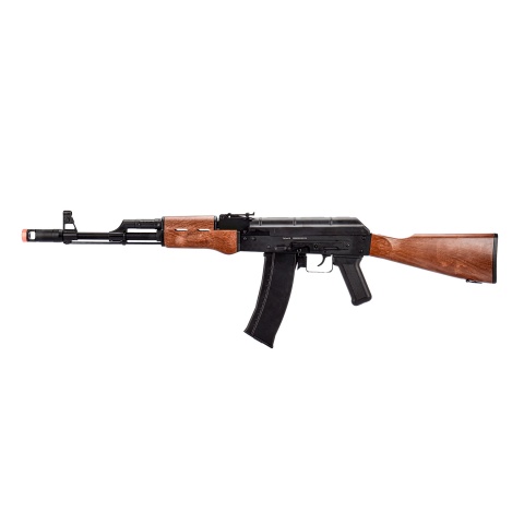 WellFire AK74 Co2 Blowback Rifle with Fixed Stock (Color: Black & Wood)