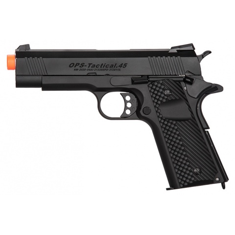 Golden Eagle MF 3330 OTS Tactical .45 Hi-Capa 1911 Gas Blowback Airsoft Pistol - BLACK