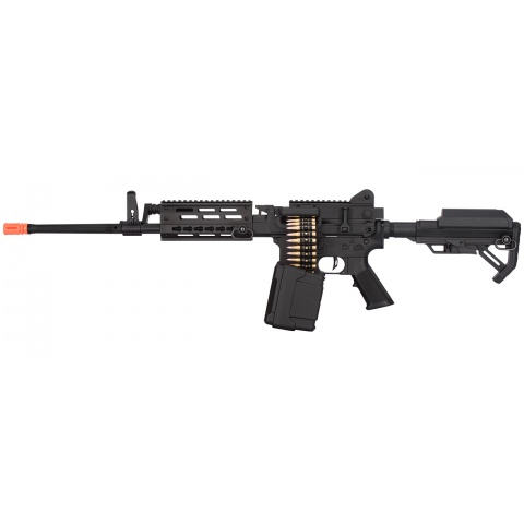 Golden Eagle MCR Light Machine Gun LMG Airsoft AEG Rifle [Long Barrel] - BLACK