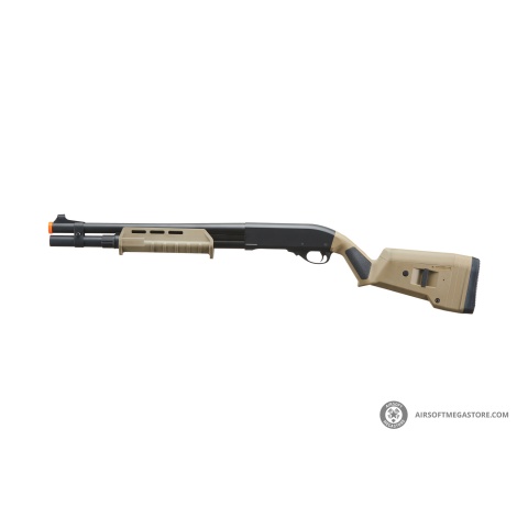 Golden Eagle Airsoft M870 MP M-LOK Style 3/6-Shot Pump Action Gas Shotgun - Black with Shell Holder