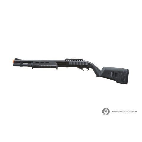 Golden Eagle Airsoft M870 MP M-LOK Style 3/6-Shot Pump Action Gas Shotgun - Black with Shell Holder