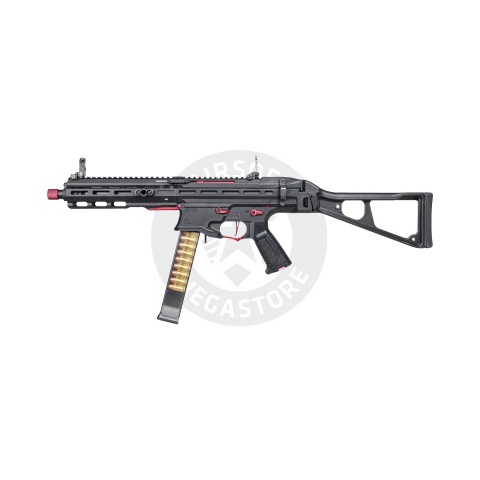 G&G Striker PCC45 SMG AEG Airsoft Rifle (Color: Black & Red)