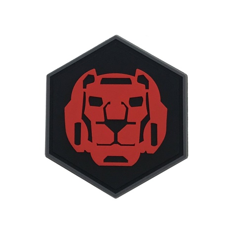 Hexagon PVC Patch Vultron Red Lion