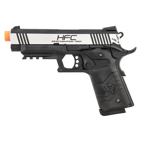 HFC HG-171 Tactical 1911 Gas Blowback Pistol  - SILVER / BLACK