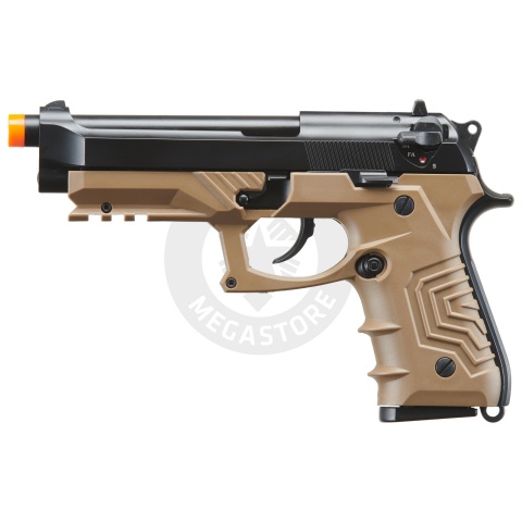 HFC Metal M92 Full-Automatic Green Gas Blowback Airsoft Pistol (Color: Black & Dark Earth)