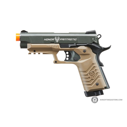 HFC Classic .45 Series Metal Co2 Blowback Airsoft Pistol (Color: Black & Dark Earth)