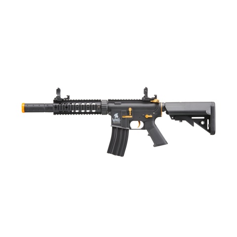 Lancer Tactical Gen 2 M4 SD Carbine Airsoft AEG Rifle with Gold Accents (Color: Black)