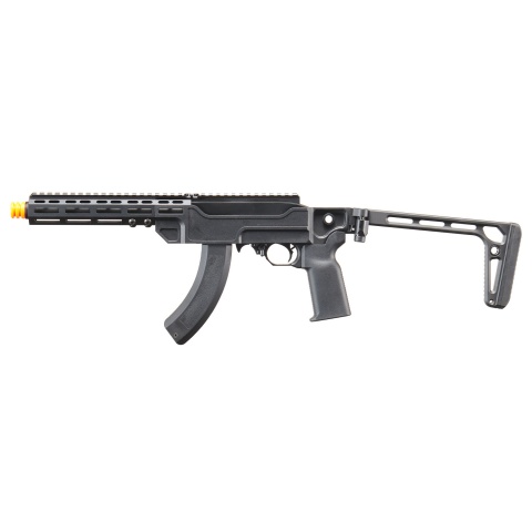 SEAL Airsoft KC02 Short Barrel Folding Stock Gas Blowback Rifle w/ Mock Suppressor - (Black)