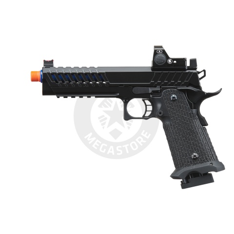 Lancer Tactical Knightshade Hi-Capa Gas Blowback Airsoft Pistol w/ Red Dot Sight - (Blue)