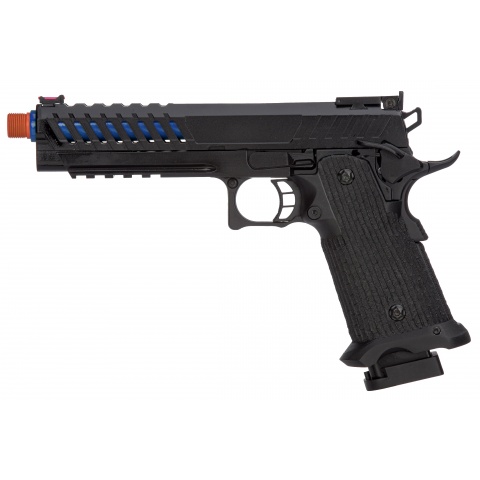 Lancer Tactical Knightshade Hi-Capa Gas Blowback Airsoft Pistol (Color: Black & Blue)