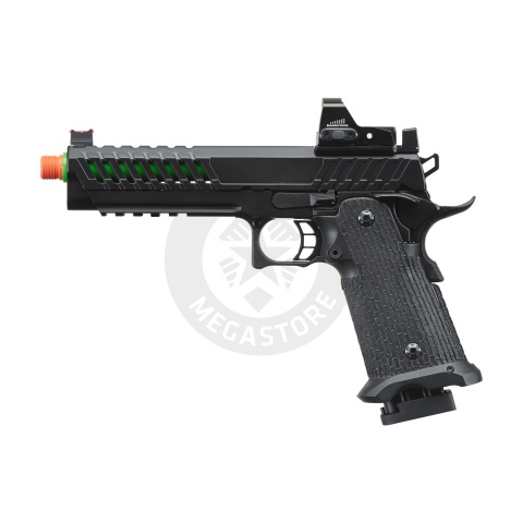 Lancer Tactical Knightshade Hi-Capa Gas Blowback Airsoft Pistol w/ Micro Red Dot Sight - (Green)