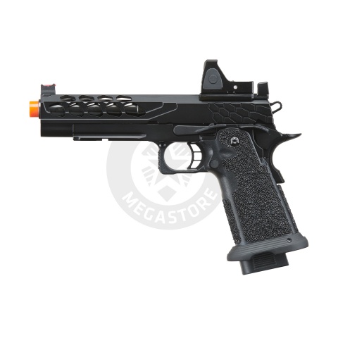 Lancer Tactical Stryk Hi-Capa 5.1 Gas Blowback Airsoft Pistol w/ Reflex Red Dot Sight - (Black)