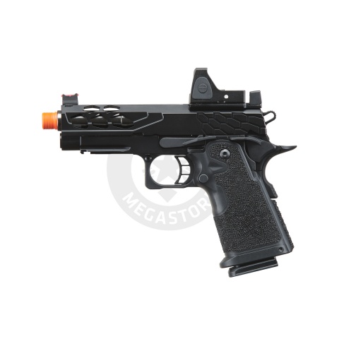 Lancer Tactical Stryk Hi-Capa 4.3 Gas Blowback Airsoft Pistol w/ Reflex Red Dot Sight - (Black)