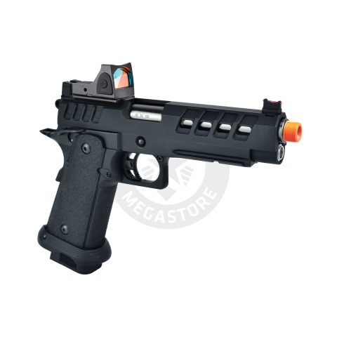 Lancer Tactical Heracles Hi-Capa Gas Blowback Airsoft Pistol w/ Reflex Red Dot Sight - (Black)