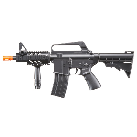 Well Fire M16A5 CQB Spring Airsoft Rifle w/ Laser, Foregrip (Color: Black)