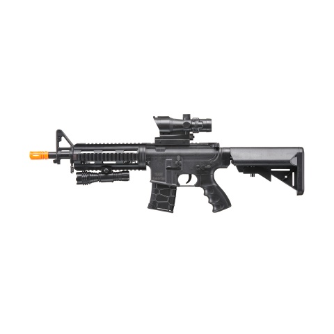 UK Arms Heavy Version Short Barreled M4 Airsoft Spring Rifle w/ Flashlight and Red Dot Sight (Color: Black)