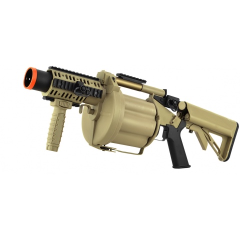 ICS Airsoft M32A1 GLM 6-Round Revolving Grenade Launcher - TAN