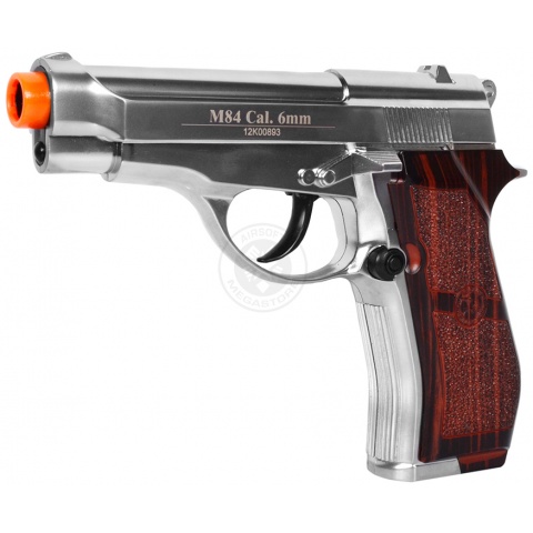 WG M84 Compact Full Metal Airsoft CO2 Non Blowback Pistol - SILVER