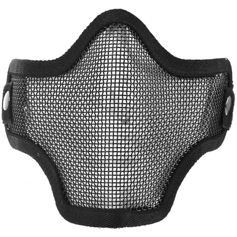 UK Arms Airsoft Metal Mesh Half Face Safety Mask - BLACK