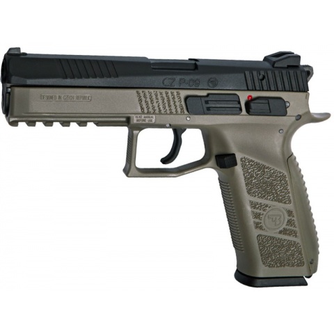 ASG Licensed CZ P-09 Duty CO2 Blowback Airsoft Pistol - BLACK/TAN