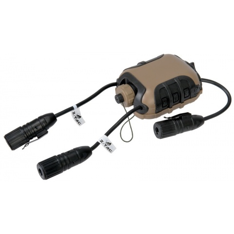 Lancer Tactical Airsoft PTT 2-Radio Connection - Midland Version