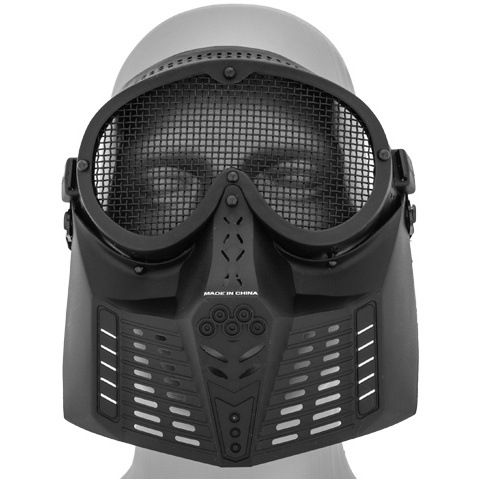 UK Arms Airsoft Tactical Full Face Mask w/ Wire Mesh Eye Protection