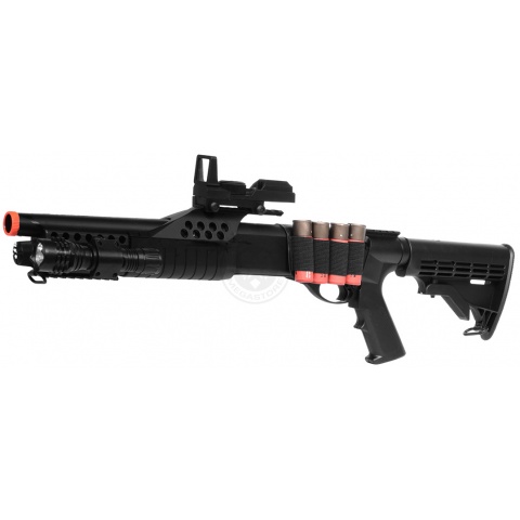 350 FPS AGM Airsoft Tactical Pump Action Shotgun w/ Flashlight