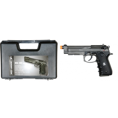 HFC Airsoft 193 Pistol Accessory Rail Gas Powered w/ GBB Function