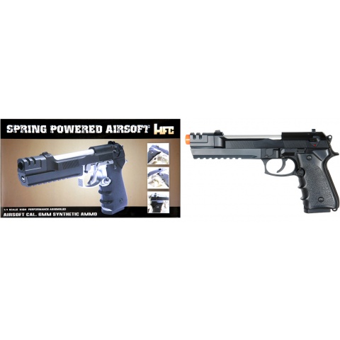 HFC  Airsoft M9 Spring Pistol Elite Special Forces Replica - BLACK