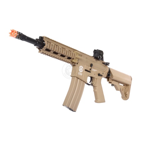G&G Combat Machine GR16 CQW Rush EBB AEG Airsoft Rifle - Desert TAN