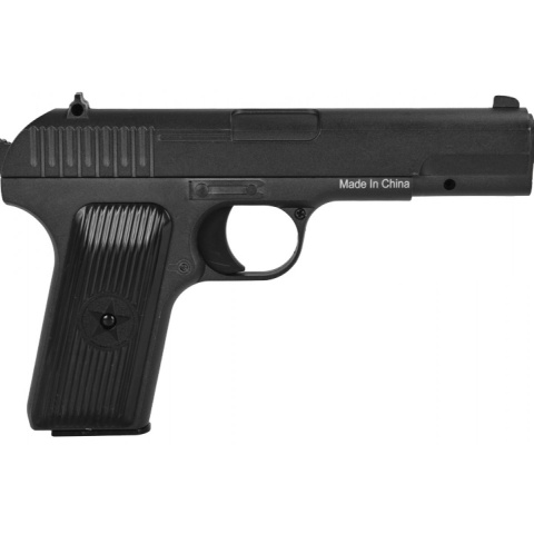 UK Arms G33 Airsoft Tokarev Metal Spring Pistol - BLACK