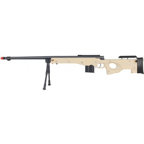 WellFire Airsoft L96 Bolt Action Rifle w/ Fluted Barrel & Bipod - TAN
