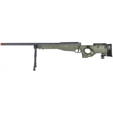 UK Arms Airsoft L96 AWP Bolt Action Rifle Fold Stock Bipod - OD GREEN