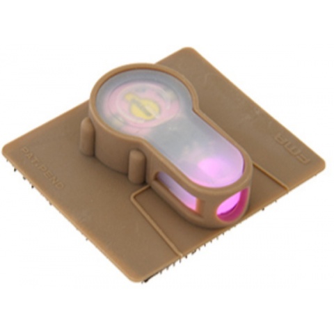 FMA Airsoft S-Light Hook Base PINK LED Strobe Light - DARK EARTH