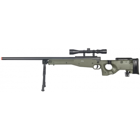 UK Arms Airsoft L96 Bolt Action Scope Rifle w/ Fold Stock - OD GREEN