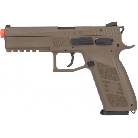 ASG CZ P-09 Compact Polymer GBB Airsoft Pistol - DARK EARTH