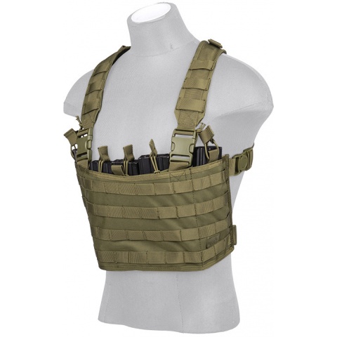 Lancer Tactical Light Weight Chest Rig w/ Mag Pouch - OLIVE DRAB