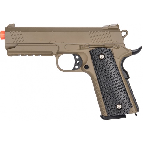 Galaxy G25D Metal 1911 Airsoft Spring Pistol - DARK EARTH