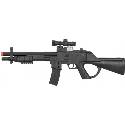 AMA Tactical Airsoft Spring Shotgun w/ Scope & Laser - BLACK