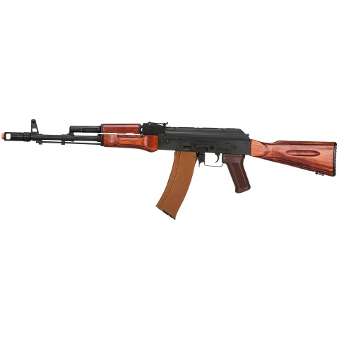 LCT Full Steel AK74 Airsoft AEG Rifle w/ Full Stock (Black & Wood)